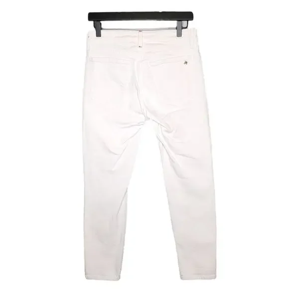 🔥 Kate Spade Play Hooky Broome Street White Skinny Jeans Women's 28 Mid Rise - Picture 5 of 16